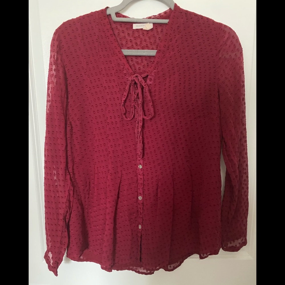 Flowy Blouse w/ Neck Tie from Anthropologie